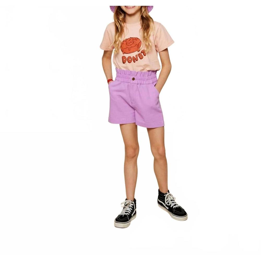 NEW A MONDAY IN COPENHAGEN twill shorts in african violet